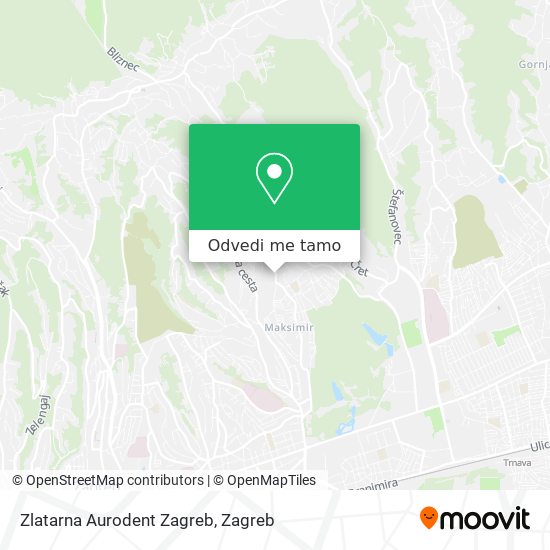 Karta Zlatarna Aurodent Zagreb