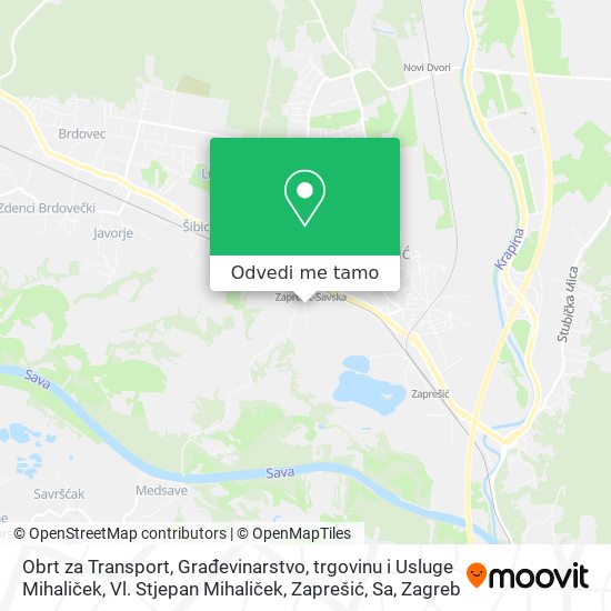 Karta Obrt za Transport, Građevinarstvo, trgovinu i Usluge Mihaliček, Vl. Stjepan Mihaliček, Zaprešić, Sa