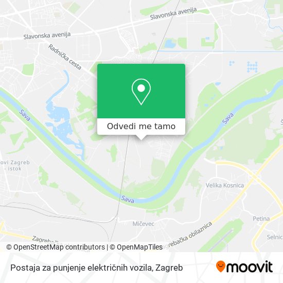 Karta Postaja za punjenje električnih vozila