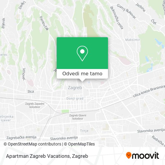 Karta Apartman Zagreb Vacations