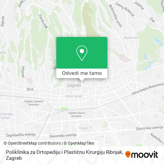 Karta Poliklinika za Ortopediju i Plastičnu Kirurgiju Ribnjak