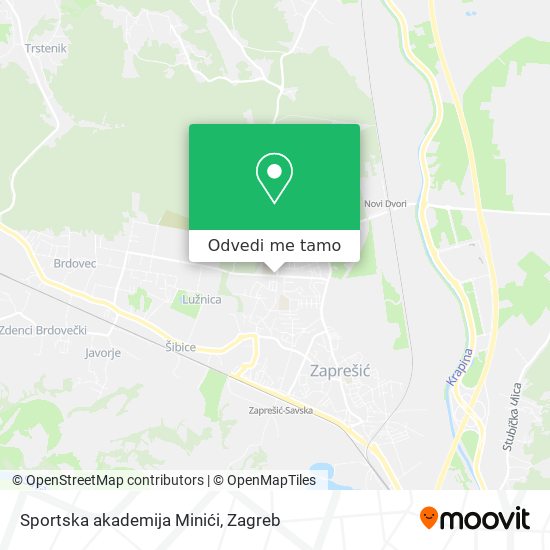 Karta Sportska akademija Minići