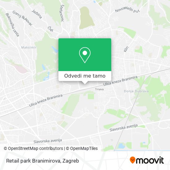 Karta Retail park Branimirova