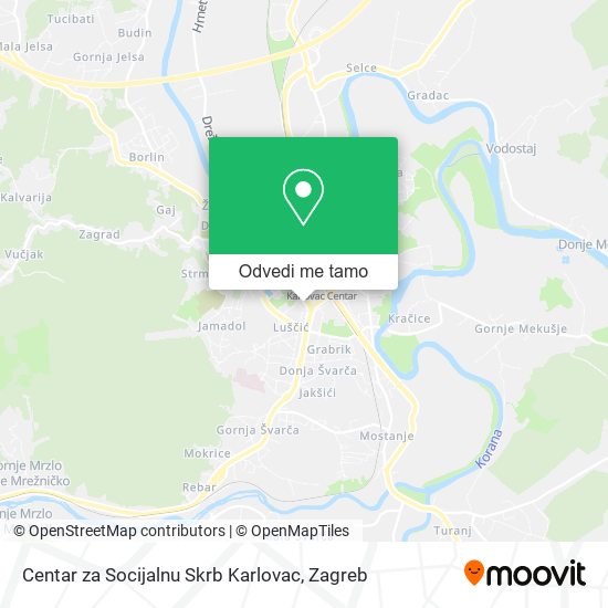 Karta Centar za Socijalnu Skrb Karlovac