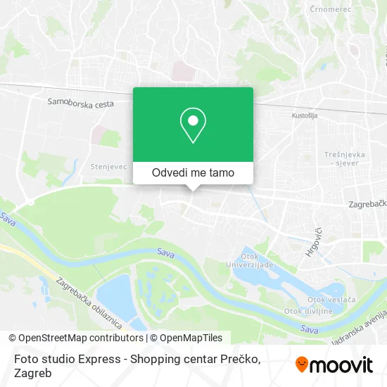 Karta Foto studio Express - Shopping centar Prečko
