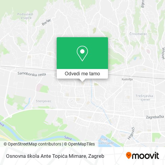 Karta Osnovna škola Ante Topića Mimare