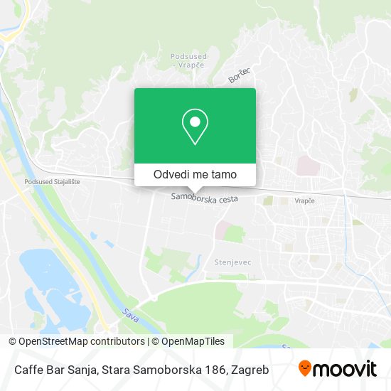 Karta Caffe Bar Sanja, Stara Samoborska 186