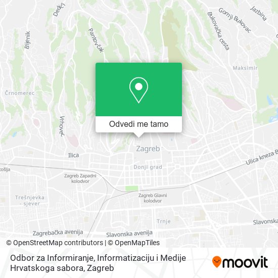 Karta Odbor za Informiranje, Informatizaciju i Medije Hrvatskoga sabora