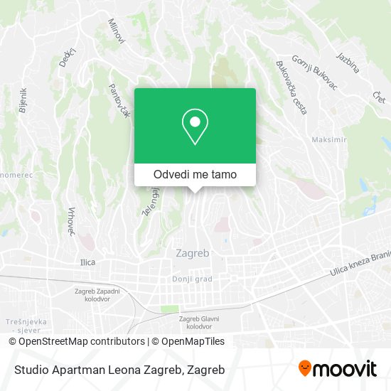 Karta Studio Apartman Leona Zagreb