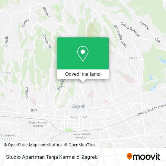 Karta Studio Apartman Tanja Karmelić