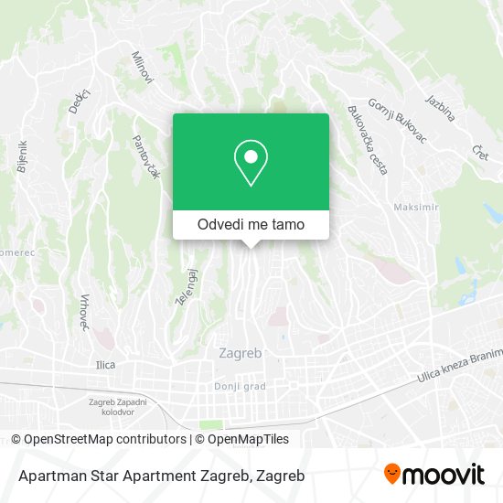 Karta Apartman Star Apartment Zagreb