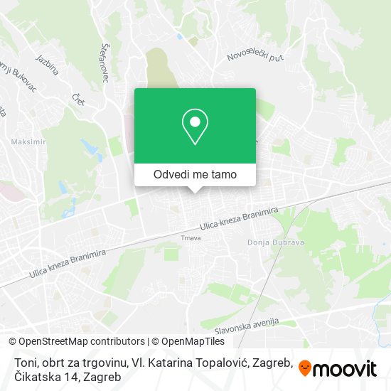 Karta Toni, obrt za trgovinu, Vl. Katarina Topalović, Zagreb, Čikatska 14