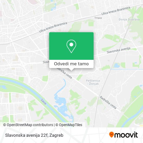 Karta Slavonska avenija 22f