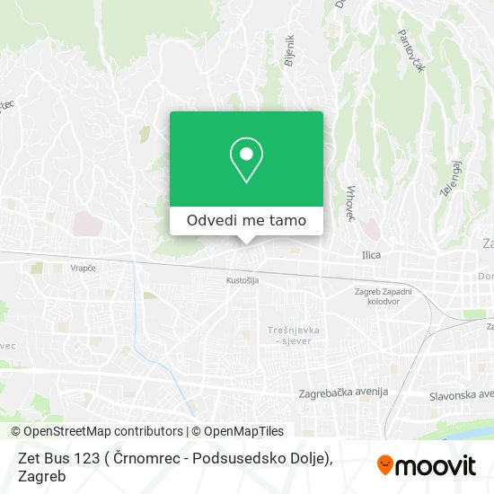 Karta Zet Bus 123 ( Črnomrec - Podsusedsko Dolje)