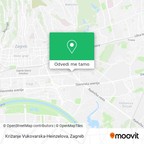 Karta Križanje Vukovarska-Heinzelova