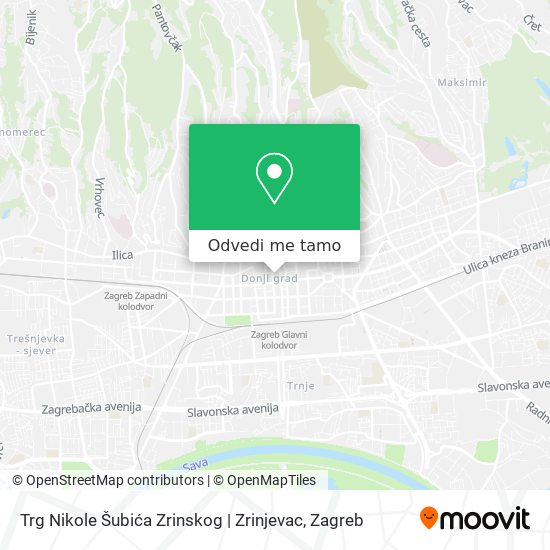 Karta Trg Nikole Šubića Zrinskog | Zrinjevac