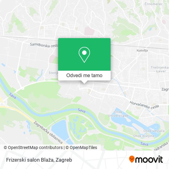 Karta Frizerski salon Blaža