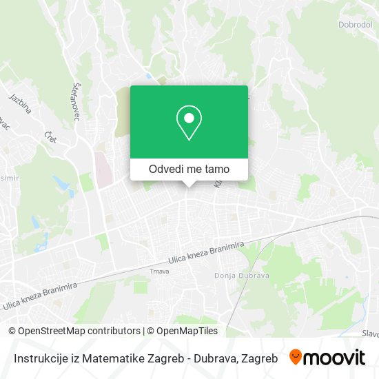 Karta Instrukcije iz Matematike Zagreb - Dubrava
