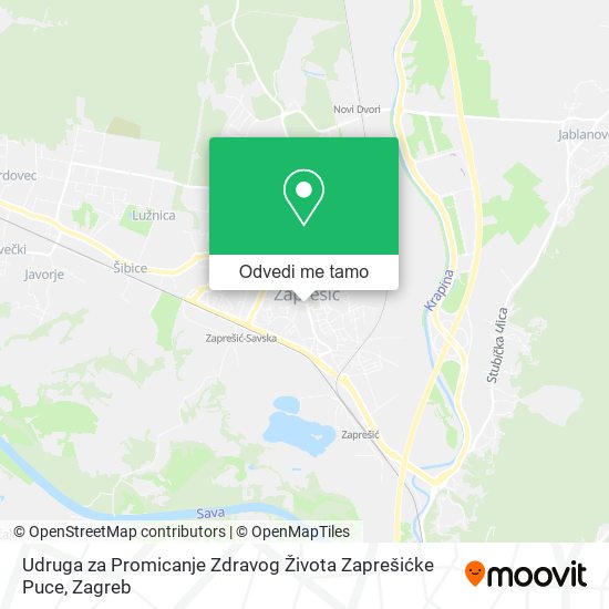 Karta Udruga za Promicanje Zdravog Života Zaprešićke Puce