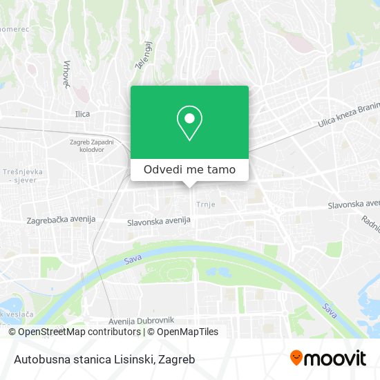 Karta Autobusna stanica Lisinski
