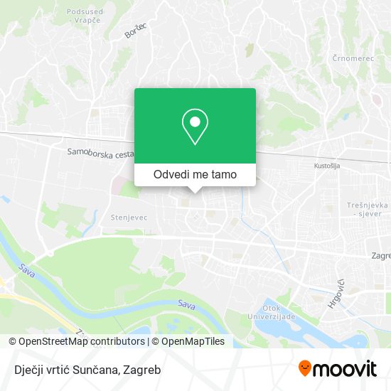 Karta Dječji vrtić Sunčana