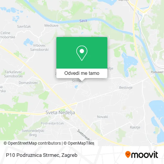 Karta P10 Podruznica Strmec