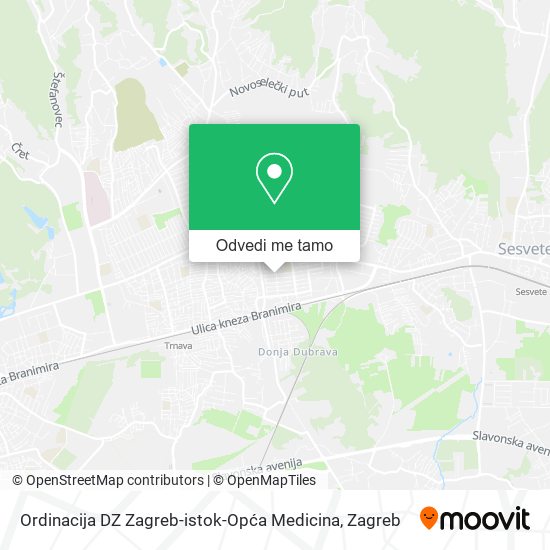 Karta Ordinacija DZ Zagreb-istok-Opća Medicina