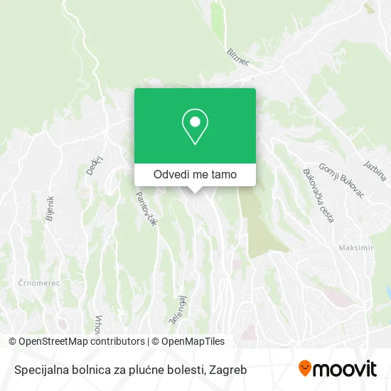 Karta Specijalna bolnica za plućne bolesti