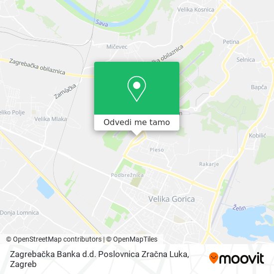 Karta Zagrebačka Banka d.d. Poslovnica Zračna Luka
