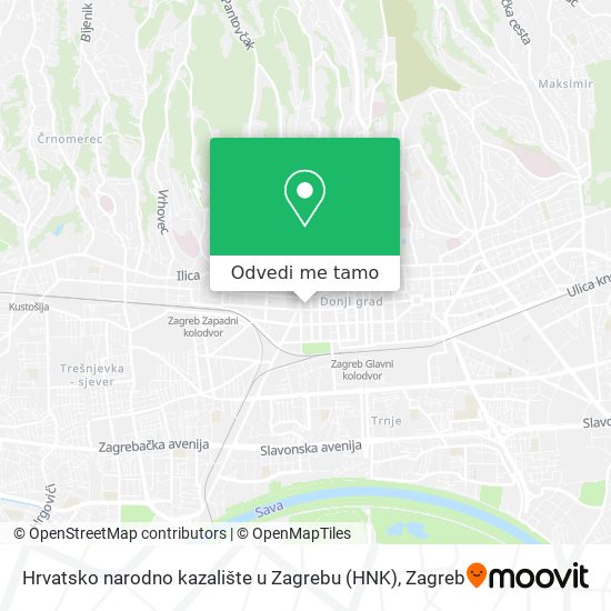 Karta Hrvatsko narodno kazalište u Zagrebu (HNK)