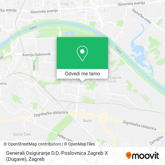 Karta Generali Osiguranje D.D.-Poslovnica Zagreb X (Dugave)