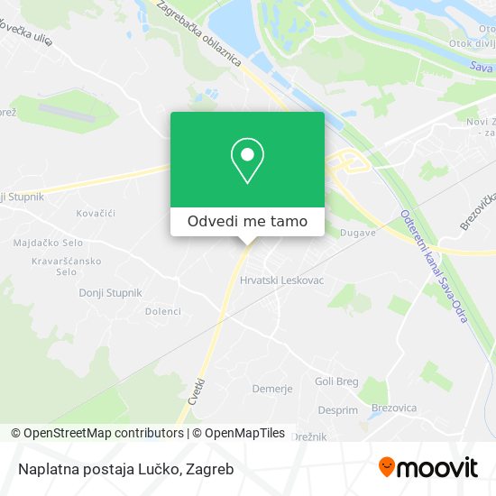 Karta Naplatna postaja Lučko