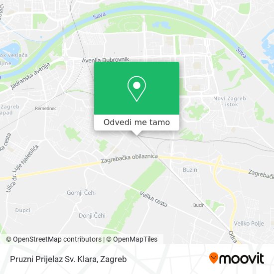 Karta Pruzni Prijelaz Sv. Klara