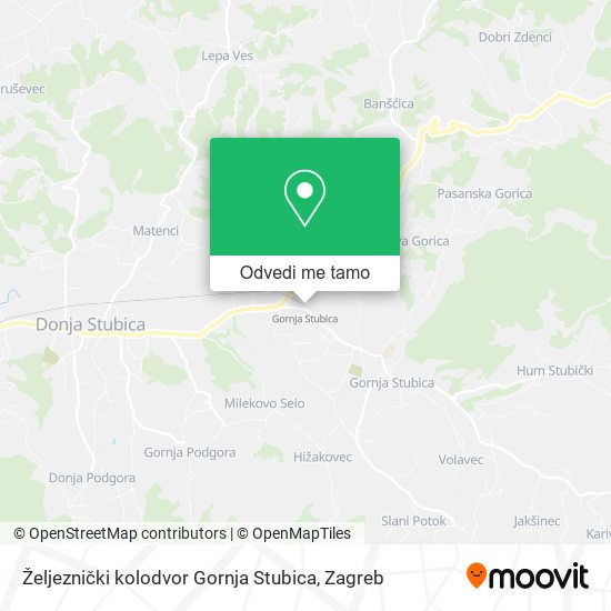 Karta Željeznički kolodvor Gornja Stubica