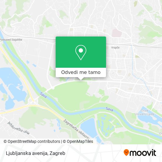 Karta Ljubljanska avenija