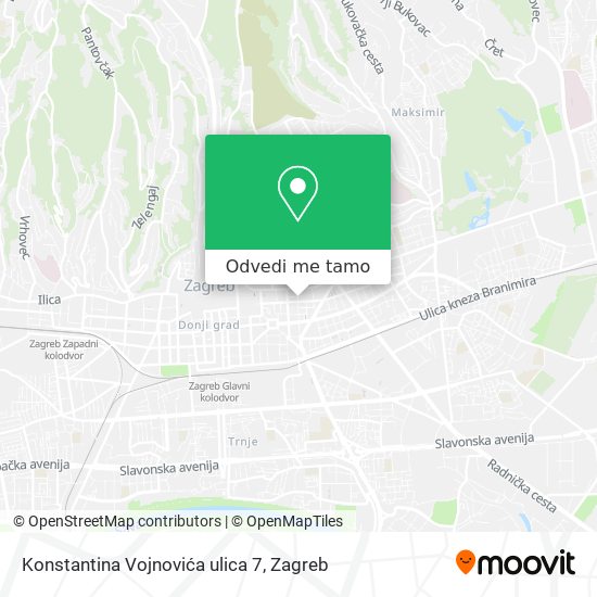 Karta Konstantina Vojnovića ulica 7