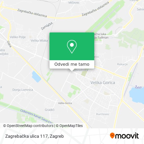 Karta Zagrebačka ulica 117