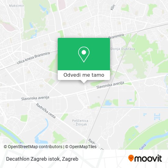 Karta Decathlon Zagreb istok