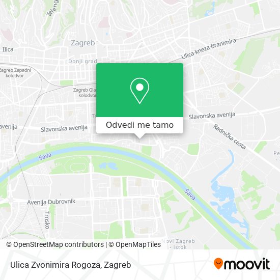 Karta Ulica Zvonimira Rogoza