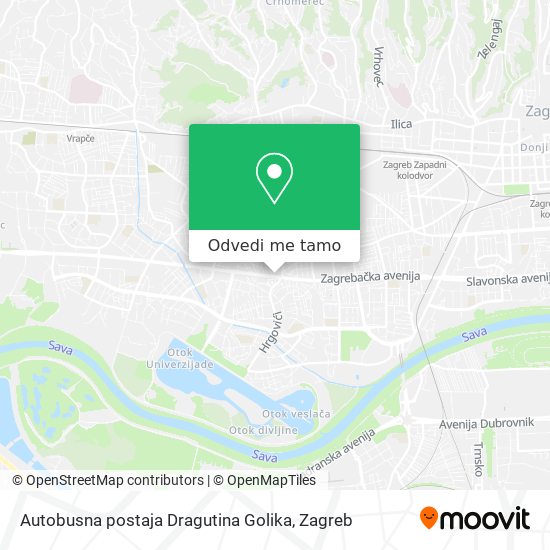 Karta Autobusna postaja Dragutina Golika