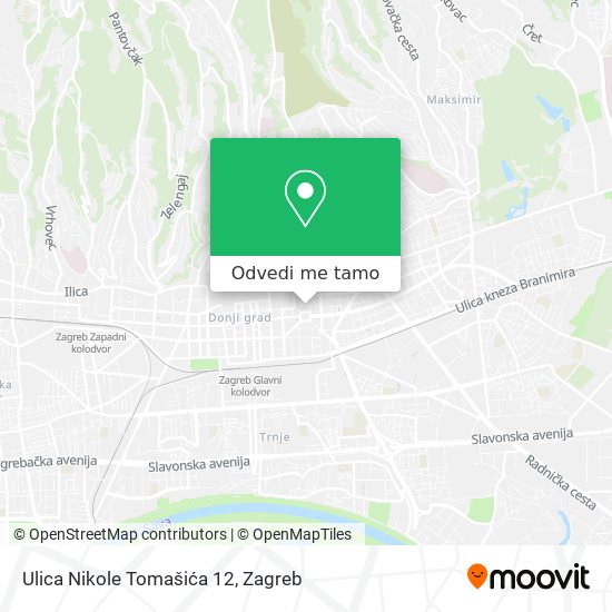 Karta Ulica Nikole Tomašića 12