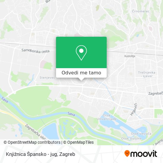 Karta Knjižnica Špansko - jug