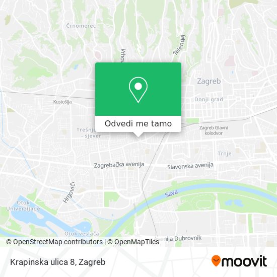 Karta Krapinska ulica 8