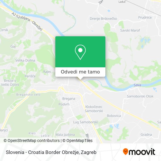 Karta Slovenia - Croatia Border Obrežje