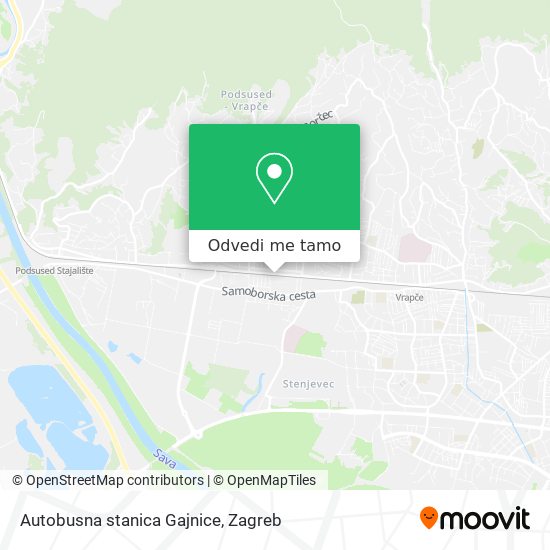 Karta Autobusna stanica Gajnice