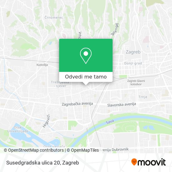 Karta Susedgradska ulica 20