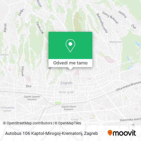 Karta Autobus 106 Kaptol-Mirogoj-Krematorij