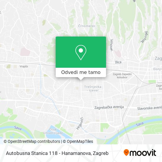 Karta Autobusna Stanica 118 - Hanamanova