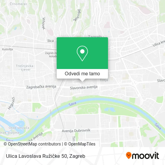 Karta Ulica Lavoslava Ružičke 50