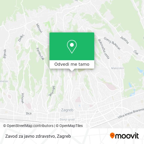 Karta Zavod za javno zdravstvo